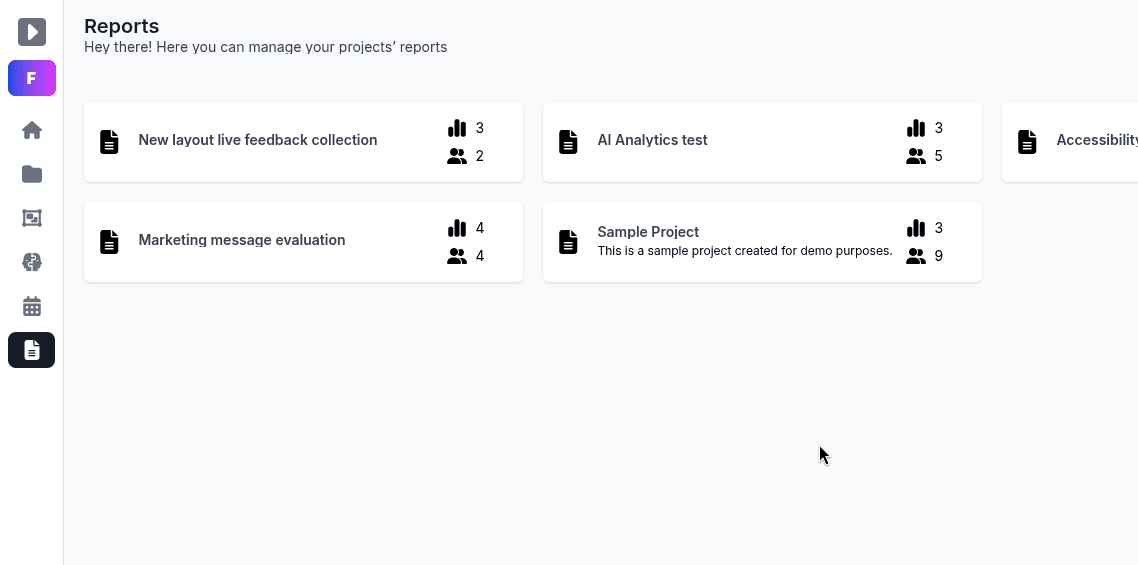 Fred research repository showing reusable studies, insights, and evidence