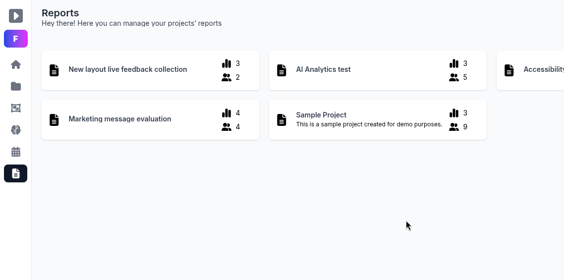 Fred research repository showing reusable studies, insights, and evidence